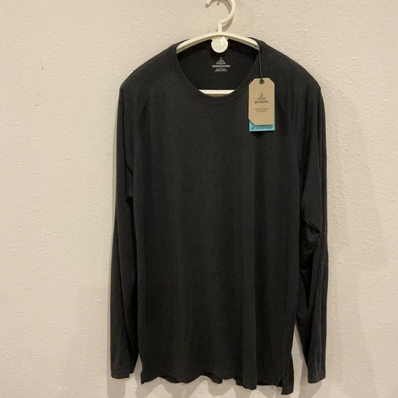 Prana Other - NWT PrAna Transverse Long Sleeve Shirt Crew Neck Tee Black Men’s Size XXL